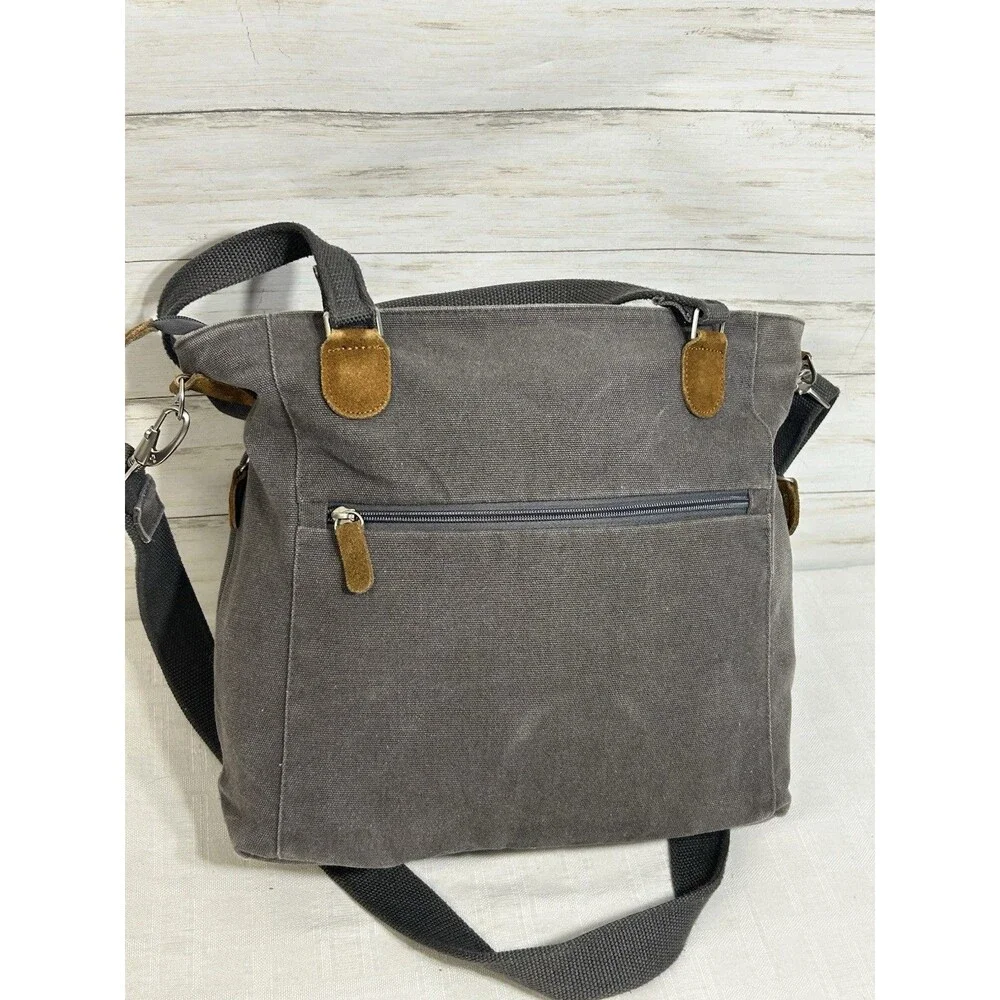 NEAR NU! Travelon Heritage Gray Large Tote Totebag Bag RFID Anti-Theft Crossbody